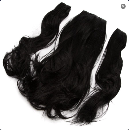 JBEXTENSION 3 PCS Hair Extension Clip Hair Extensions for Women Long Soft curly Clip Extensions Synthetic Double Weft Hair Full Head 24 Inch