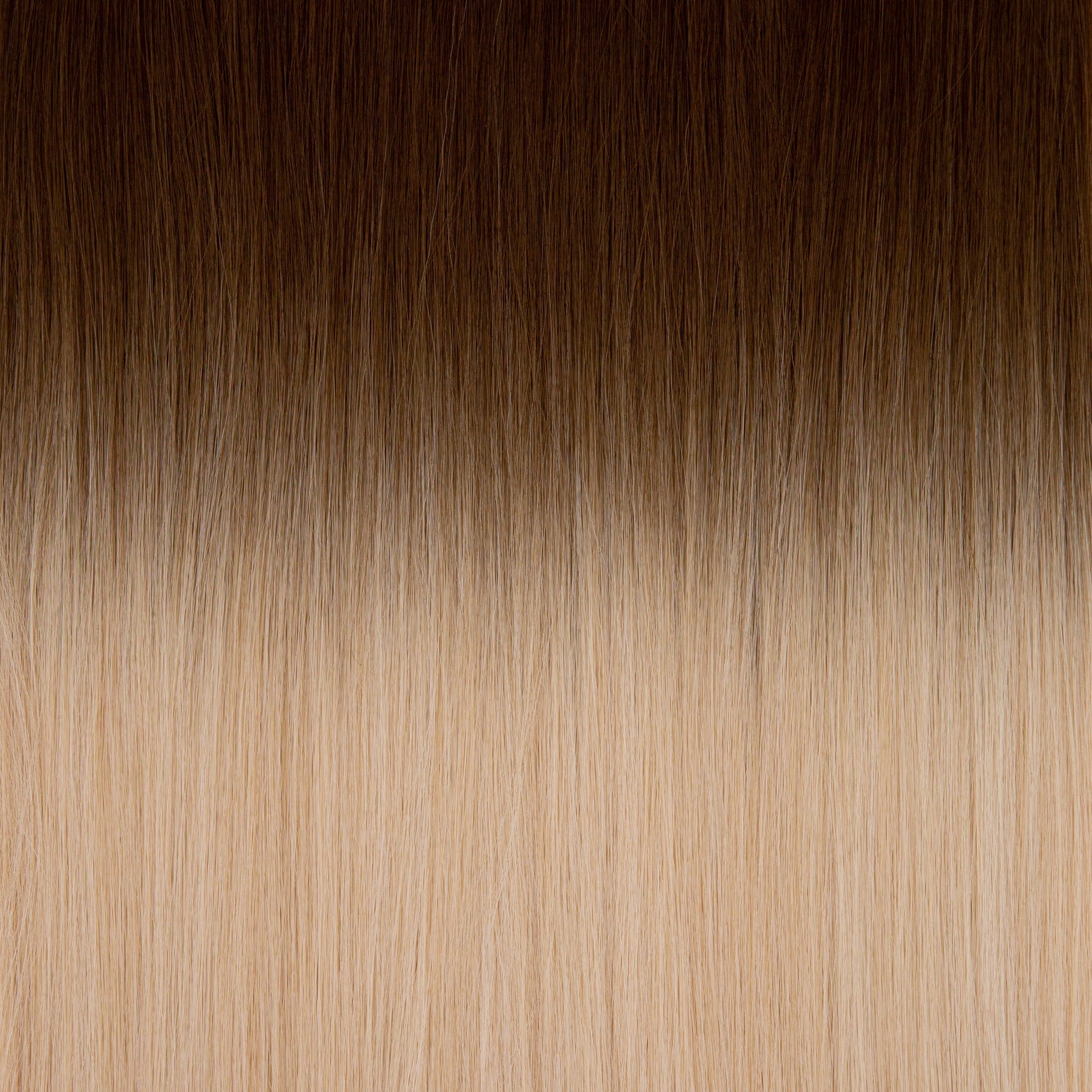 27" Straight Ponytail Clip-in Blonde Balayage